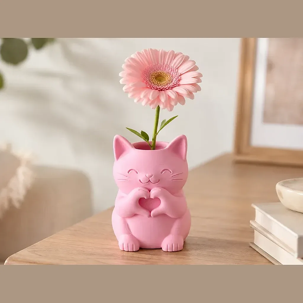 Cute Cat Flower Vase